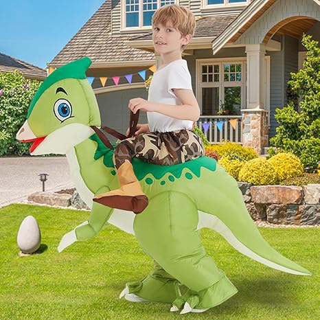 COMIN Disfraz inflable de dinosaurio para niños, dinosaurio inflable de parasaurolophus - Quierox - Tienda Online