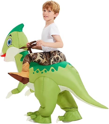 COMIN Disfraz inflable de dinosaurio para niños, dinosaurio inflable de parasaurolophus - Quierox - Tienda Online