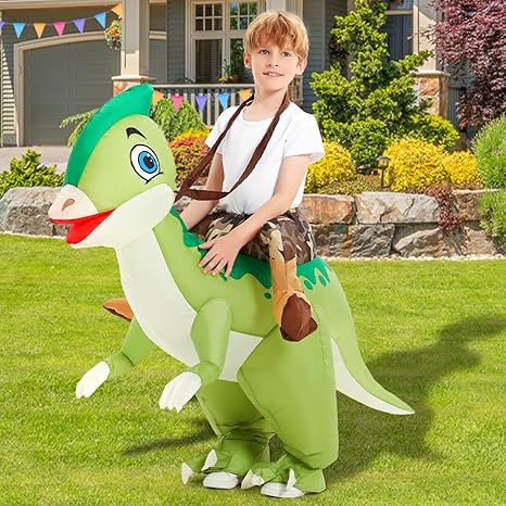 COMIN Disfraz inflable de dinosaurio para niños, dinosaurio inflable de parasaurolophus - Quierox - Tienda Online