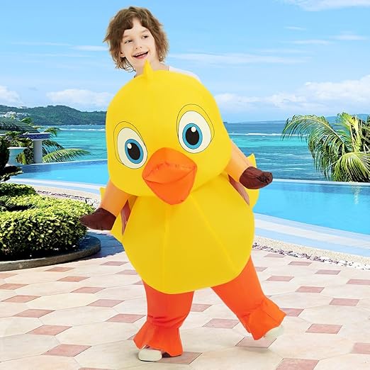COMIN Disfraz inflable de pato amarillo lindo inflable para fiesta de Halloween para niños - Quierox - Tienda Online