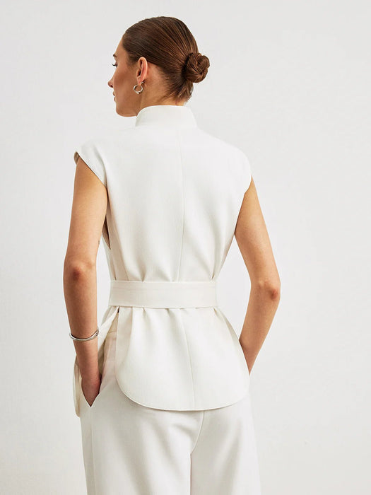 COMMENSE Top peplum con cinturón - Quierox - Tienda Online