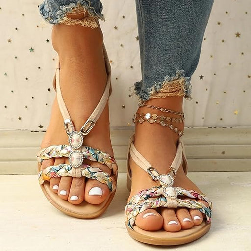 Cómodas sandalias deslizantes para mujer, zapatos elegantes con correa de gancho y bucle - Quierox - Tienda Online