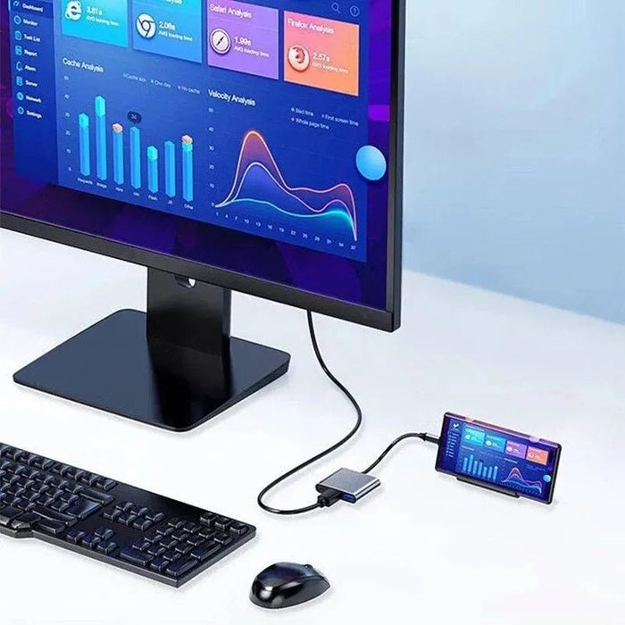 Concentrador USB 3 en 1, divisor compatible con USB C a HDMI, estación de acoplamiento USB 3.0 compatible con tipo C a HDMI para MacBook Air - Quierox - Tienda Online