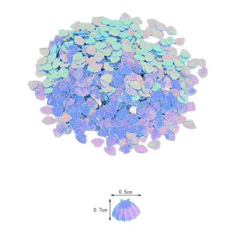 Conchas brillantes de PVC para manicura, accesorios de decoración de uñas 16g por paquete - Quierox - Tienda Online