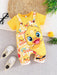 Conjunto casual para bebé, camiseta de manga y mono con estampado de patito - Quierox - Tienda Online