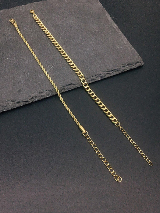 Conjunto de 2 brazaletes con diseño minimalista para hombres - Quierox - Tienda Online