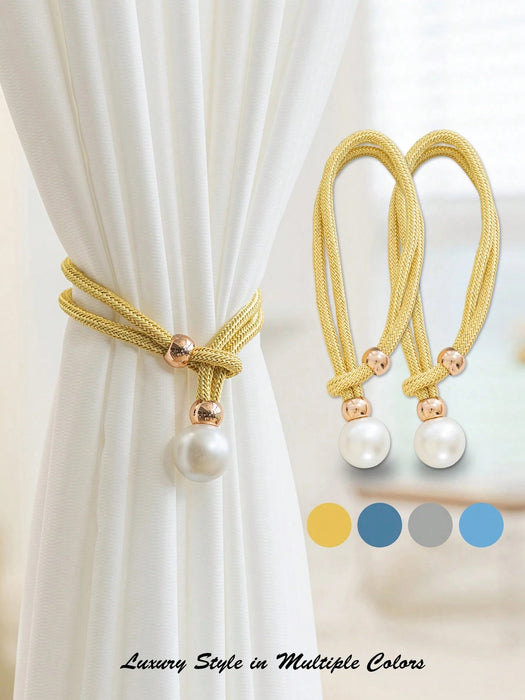 Conjunto de 2 elegantes sujetadores de cortina con hebillas que ofrecen versatilidad - Quierox - Tienda Online
