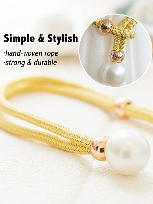 Conjunto de 2 elegantes sujetadores de cortina con hebillas que ofrecen versatilidad - Quierox - Tienda Online
