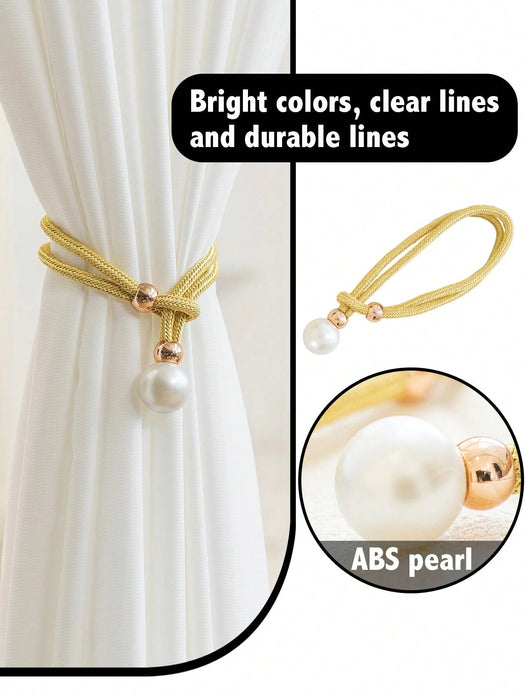 Conjunto de 2 elegantes sujetadores de cortina con hebillas que ofrecen versatilidad - Quierox - Tienda Online