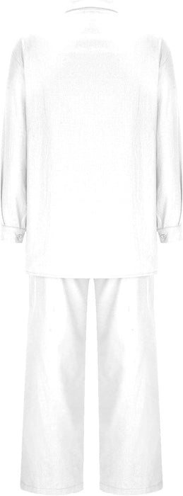 Conjunto de 2 piezas de lino y algodon para mujer de manga larga, casual y holgado - Quierox - Tienda Online