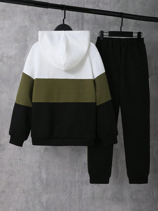 Conjunto de 2 piezas para niño preadolescente: sudadera con capucha informal - Quierox - Tienda Online
