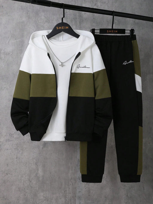 Conjunto de 2 piezas para niño preadolescente: sudadera con capucha informal - Quierox - Tienda Online