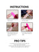 Conjunto de 24 piezas de uñas postizas elegantes con forma de ataúd de copos de nieve y rayas - Quierox - Tienda Online