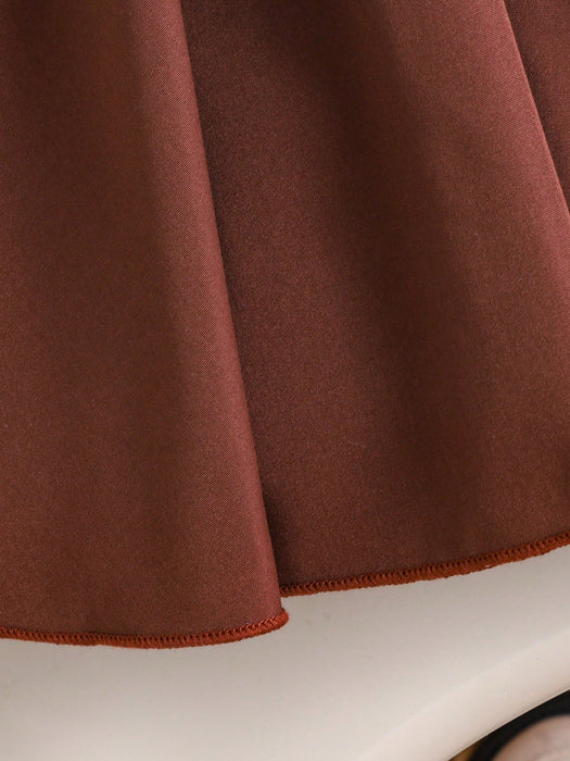 Conjunto de 2pcs de top de tirantes dulce, para niña con flor de rosa 3D y falda plisada - Quierox - Tienda Online