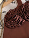 Conjunto de 2pcs de top de tirantes dulce, para niña con flor de rosa 3D y falda plisada - Quierox - Tienda Online