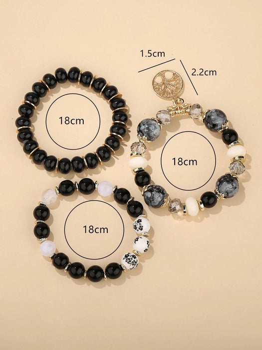 Conjunto de 3 piezas de pulsera decorativa con diseño de árbol, de moda y elegante - Quierox - Tienda Online
