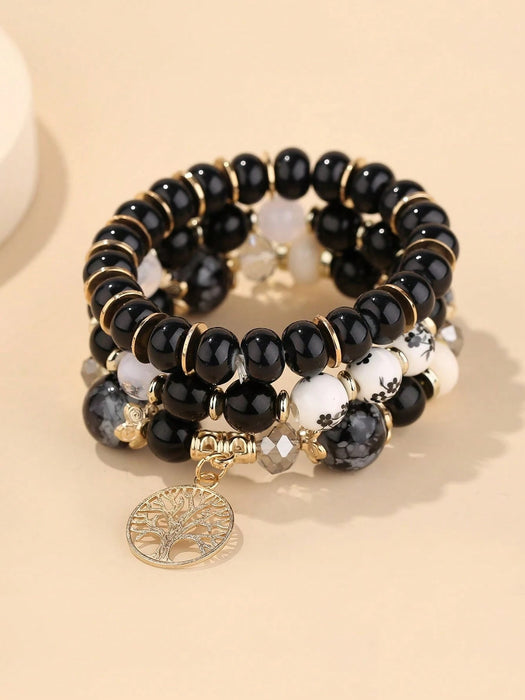Conjunto de 3 piezas de pulsera decorativa con diseño de árbol, de moda y elegante - Quierox - Tienda Online