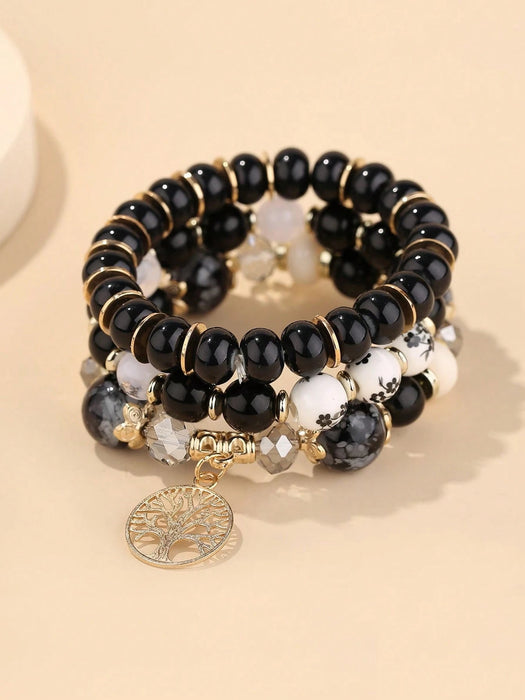 Conjunto de 3 piezas de pulsera decorativa con diseño de árbol, de moda y elegante - Quierox - Tienda Online