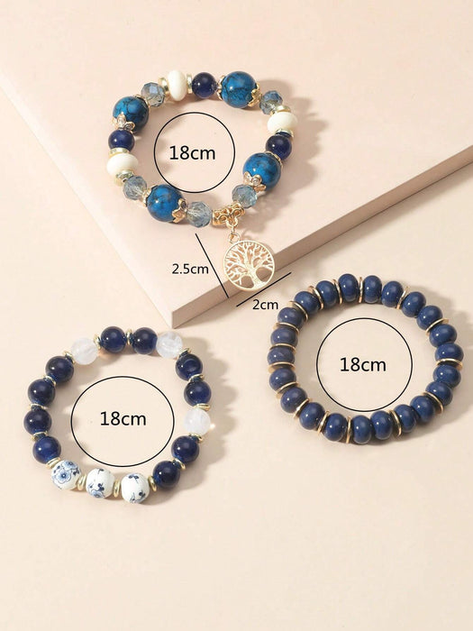 Conjunto de 3 piezas de pulsera decorativa con diseño de árbol, de moda y elegante - Quierox - Tienda Online
