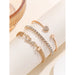 Conjunto de 3 pulseras de lujo ligera con diseño de amor - Quierox - Tienda Online