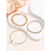 Conjunto de 3 pulseras de lujo ligera con diseño de amor - Quierox - Tienda Online