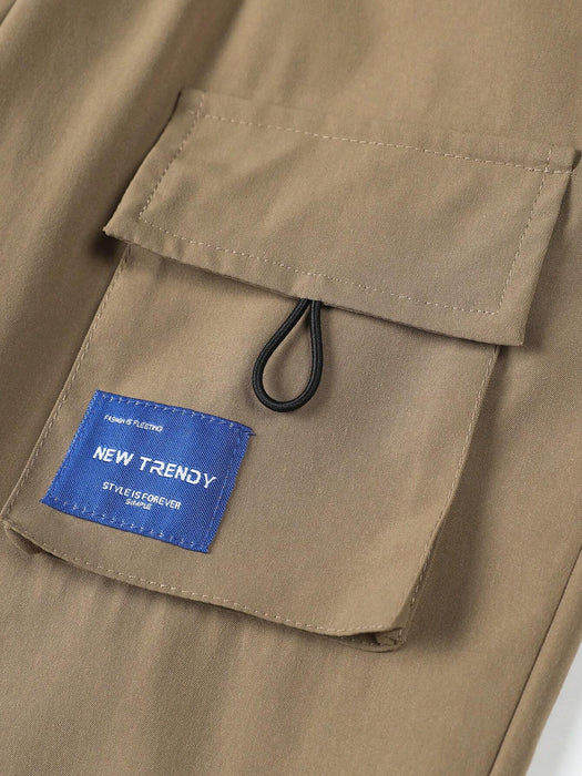 Conjunto de 3pcs de pantalones cargo con cordón, casual y moderno, para niños - Quierox - Tienda Online