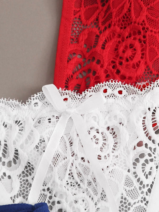 Conjunto de 4 bragas de encaje floral - Quierox - Tienda Online