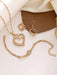 Conjunto de 4 piezas: collar, pendientes, pulsera y joyas con delicados corazones dobles - Quierox - Tienda Online