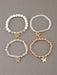 Conjunto de 4 pulseras con colgante de mariposa - Quierox - Tienda Online
