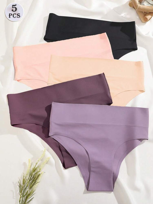 Conjunto de 5pcs de bragas sin costuras estampado de leopardo para mujer - Quierox - Tienda Online