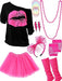 Conjunto de accesorios de disfraz de los años 80 para mujer - Quierox - Tienda Online