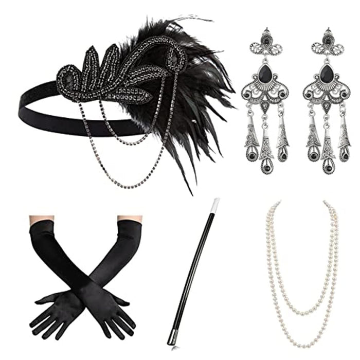 Conjunto de accesorios de disfraz vintage de los años 20 para mujer - Quierox - Tienda Online
