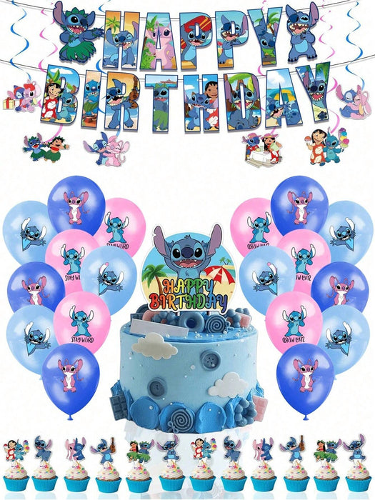 Conjunto de adornos para la fiesta de cumpleaños de Lilo y Stitch Angel 33piezas - Quierox - Tienda Online