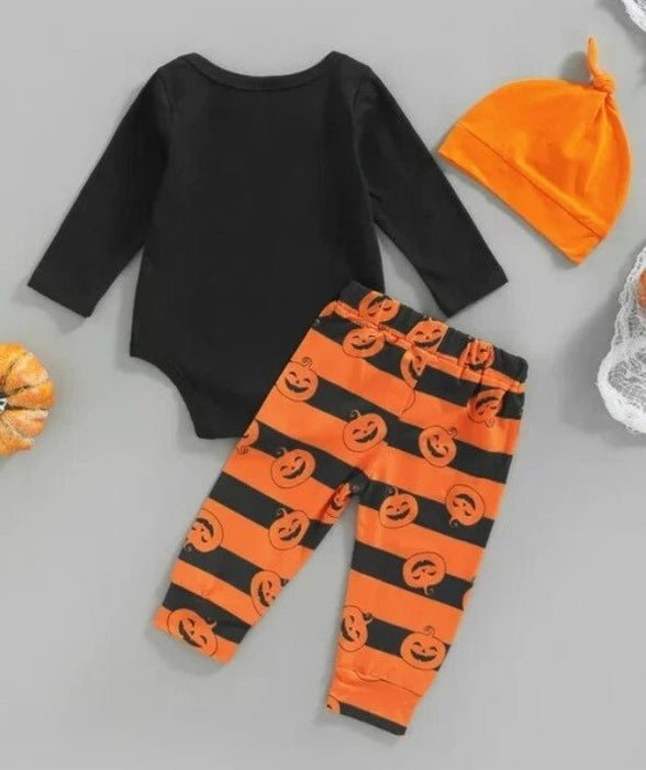 Conjunto de bebé niño con estampado de calabaza de 3 piezas - Quierox - Tienda Online
