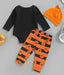 Conjunto de bebé niño con estampado de calabaza de 3 piezas - Quierox - Tienda Online