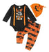 Conjunto de bebé niño con estampado de calabaza de 3 piezas - Quierox - Tienda Online
