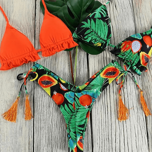 Conjunto de Bikini brillante para mujer, traje de baño Sexy - Quierox - Tienda Online