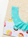 Conjunto de bikini con estampado de donut y ribete con volantes para niña joven - Quierox - Tienda Online