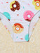 Conjunto de bikini con estampado de donut y ribete con volantes para niña joven - Quierox - Tienda Online