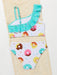 Conjunto de bikini con estampado de donut y ribete con volantes para niña joven - Quierox - Tienda Online