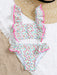 Conjunto de bikini con volantes y estampado floral, para playa de verano - Quierox - Tienda Online