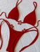 Conjunto de bikini rojo sexy para mujer, ideal para vacaciones, fiestas y citas - Quierox - Tienda Online