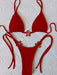 Conjunto de bikini rojo sexy para mujer, ideal para vacaciones, fiestas y citas - Quierox - Tienda Online