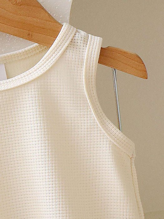 Conjunto de blusa con flecos de unicolor para niña y shorts de mezclilla con flecos - Quierox - Tienda Online