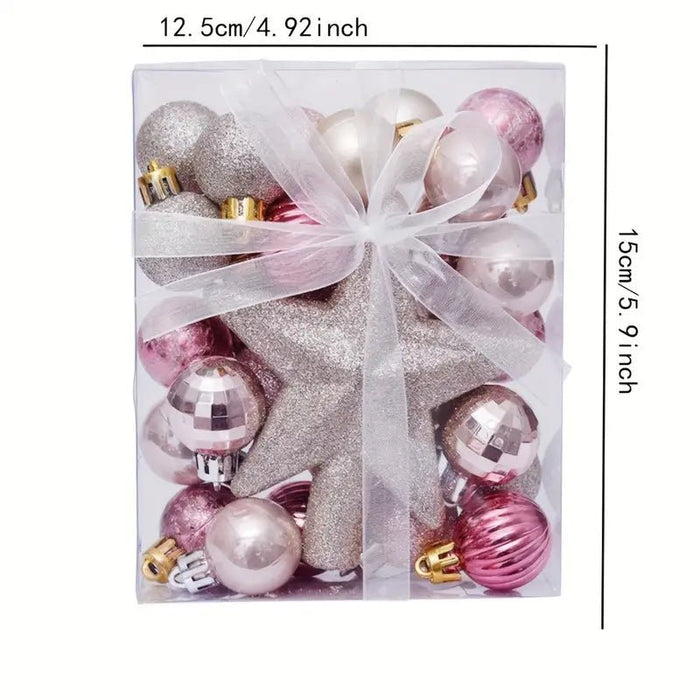 Conjunto De Bolas De Navidad con Estrella Superior De Árbol - Quierox - Tienda Online