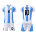 Conjunto de Camiseta y pantalones cortos con el número 10 de Messi de Argentina - Quierox - Tienda Online