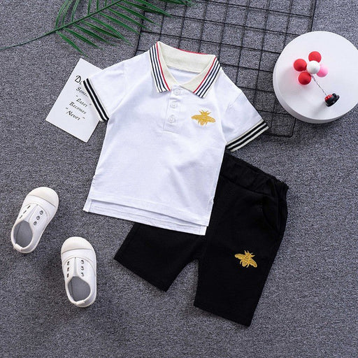 Conjunto de camiseta y pantalones cortos de algodón puro para niños - Quierox - Tienda Online