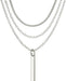 Conjunto de collar de cadena de plata de moda, varias cadenas con colgante - Quierox - Tienda Online