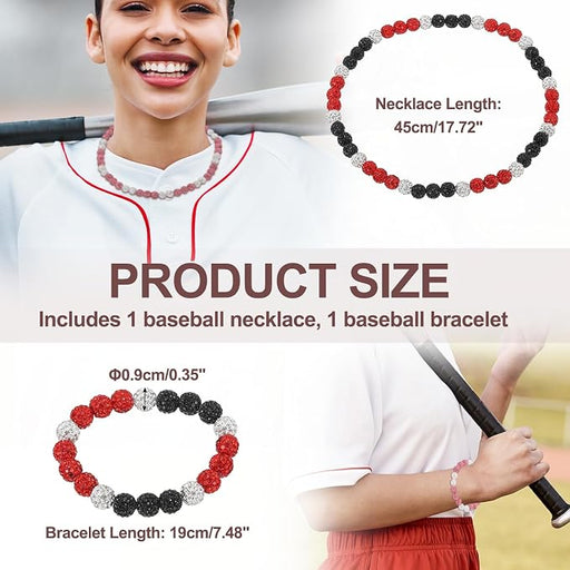 Conjunto de collar y pulsera de béisbol de sourcing map - Quierox - Tienda Online