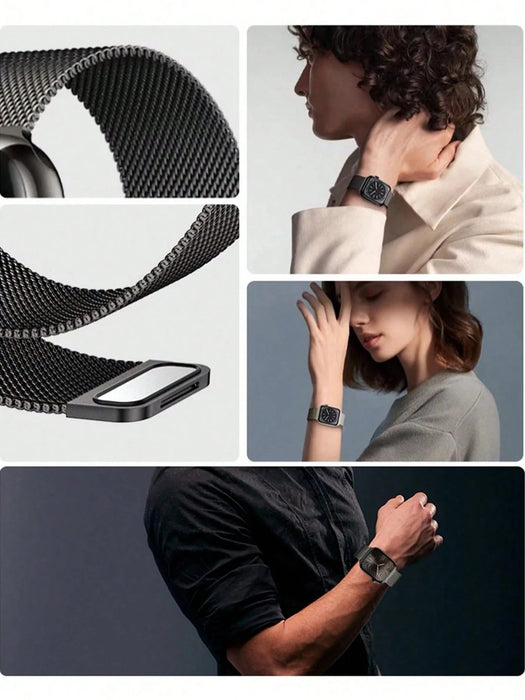Conjunto de correa y funda compatible con Apple Watch. Elegante, suave, transpirable y ajustable - Quierox - Tienda Online